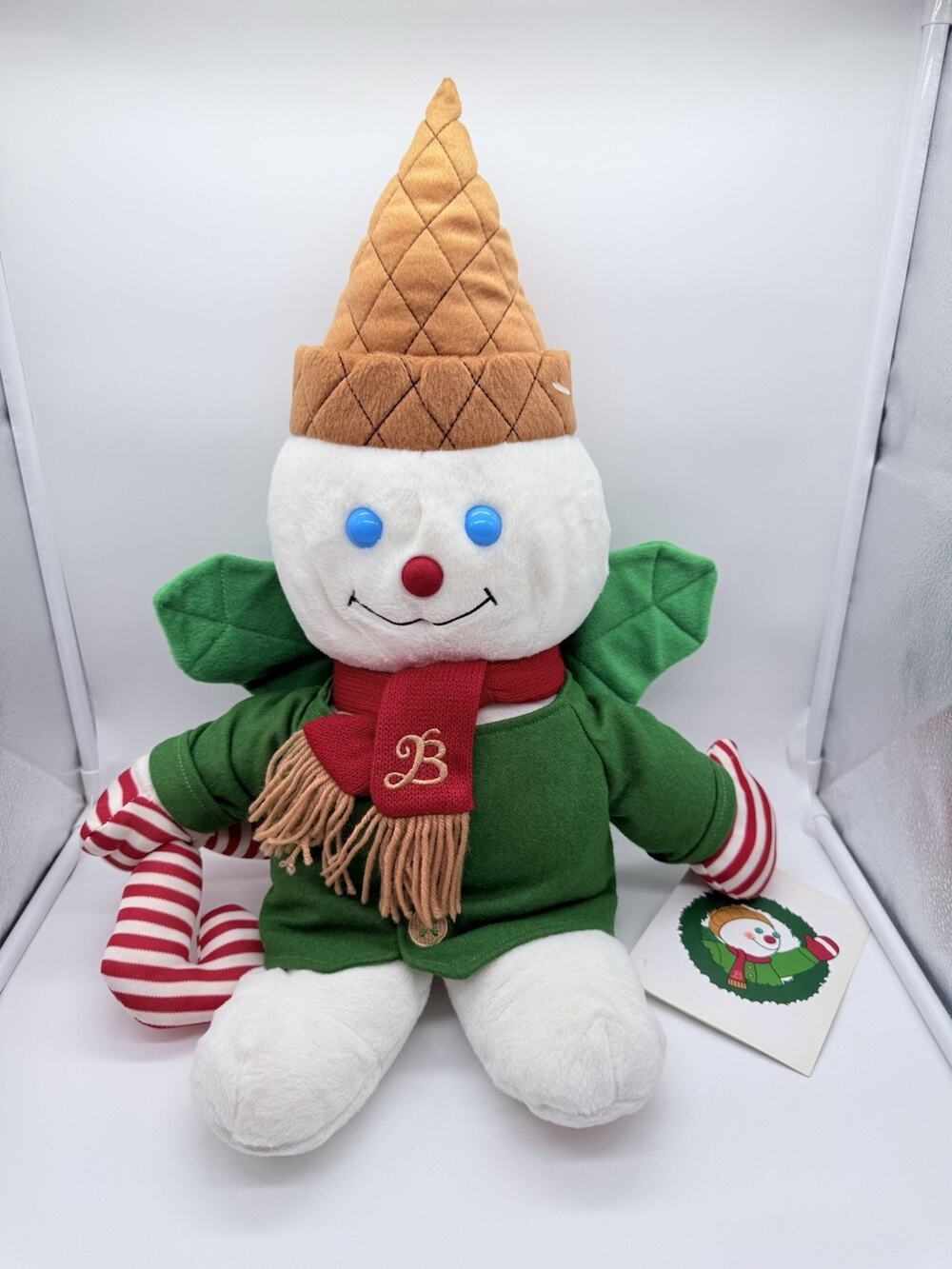 Mr. Bingle 23 Inch Stuffed Plush Doll Green Coat Red Scarf Embroidered 2014